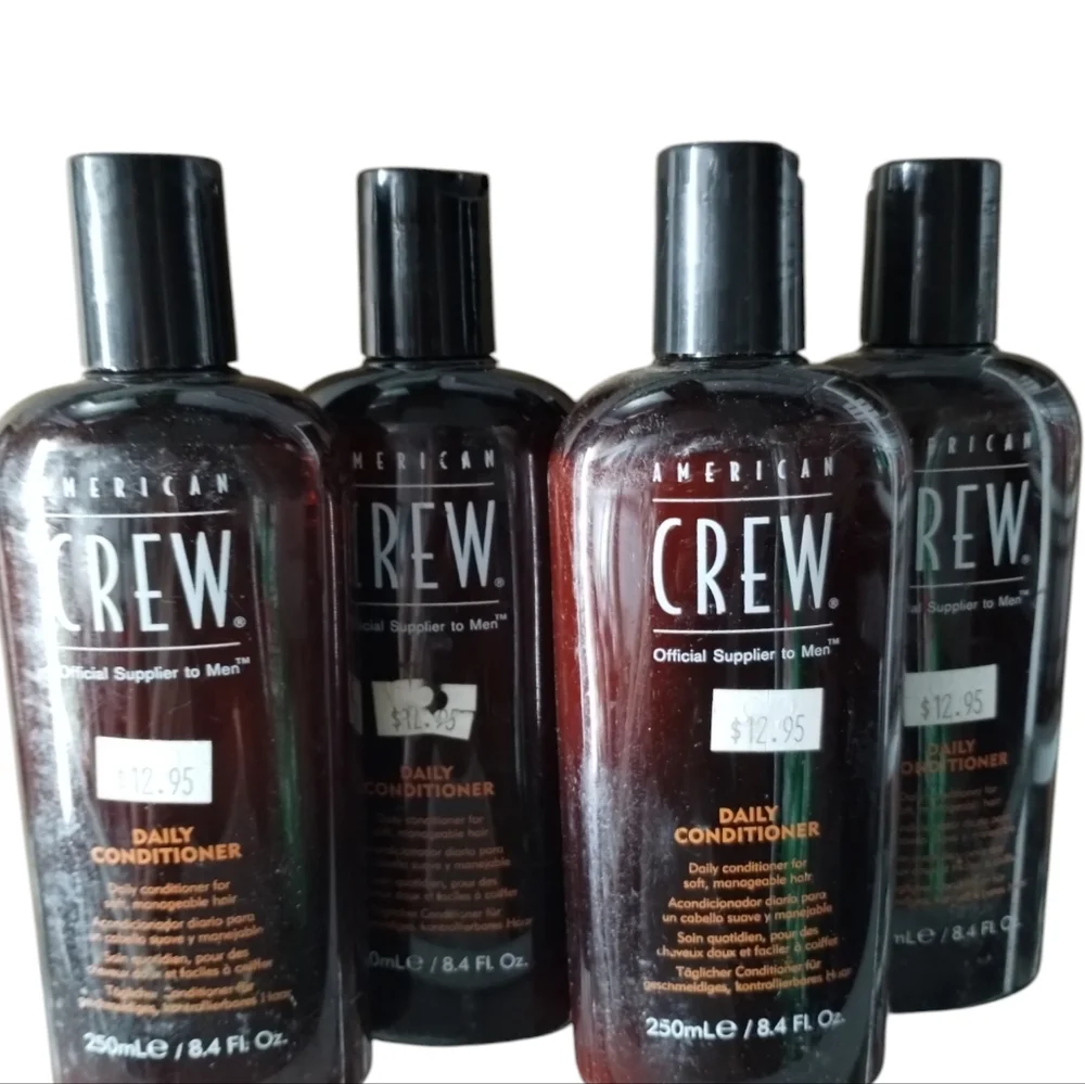 American‎ Crew Men's Daily Conditioner 4pcs Bundle Soft Manageable Hair Hygiene
